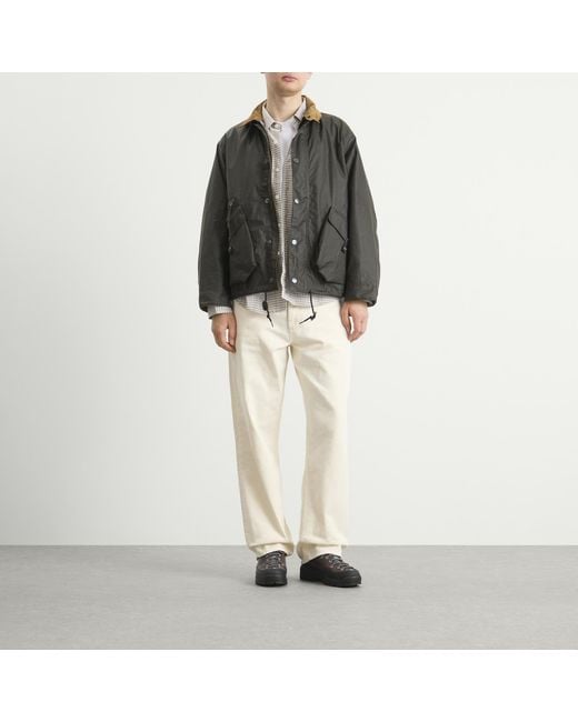 Barbour Gray Heritage+ Modified Endurance Wax Jacket for men