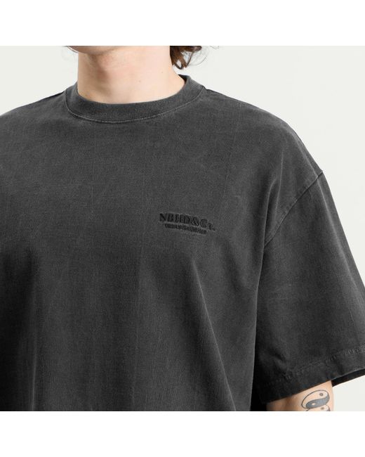 Neighborhood Black Pigment Dyed Logo T-Shirt for men