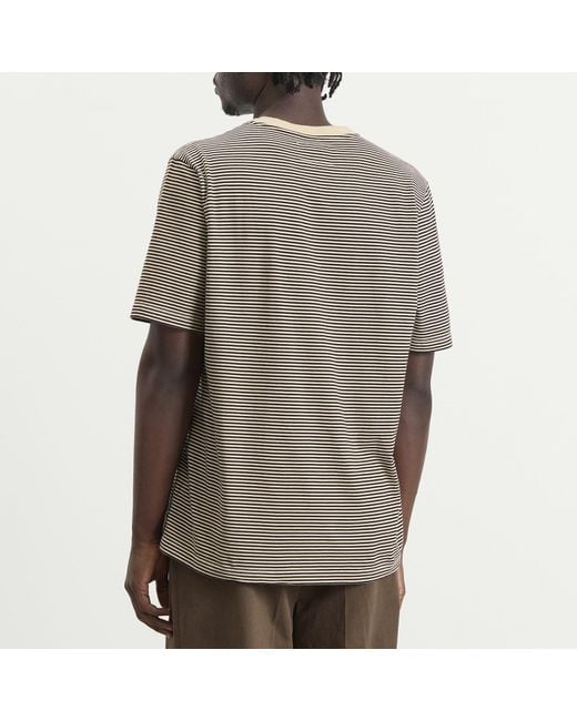 Folk Gray 1X1 Stripe T-Shirt for men