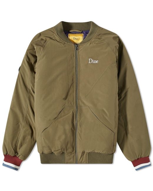 Dime Synthetic Velcro Patch Bomber Jacket in Green for Men Lyst