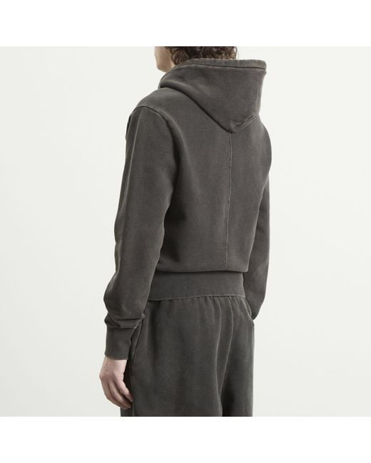 Entire studios Black Slim Zip Up Hoodie for men