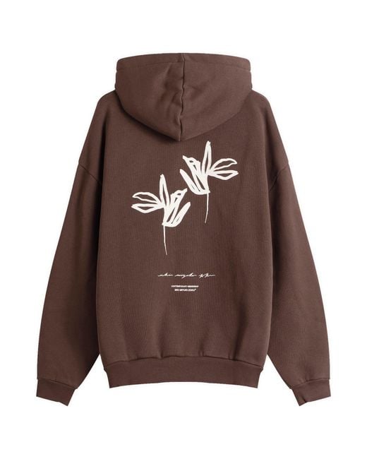 MKI Miyuki-Zoku Brown Ink Flower Hoodie Presented By End
