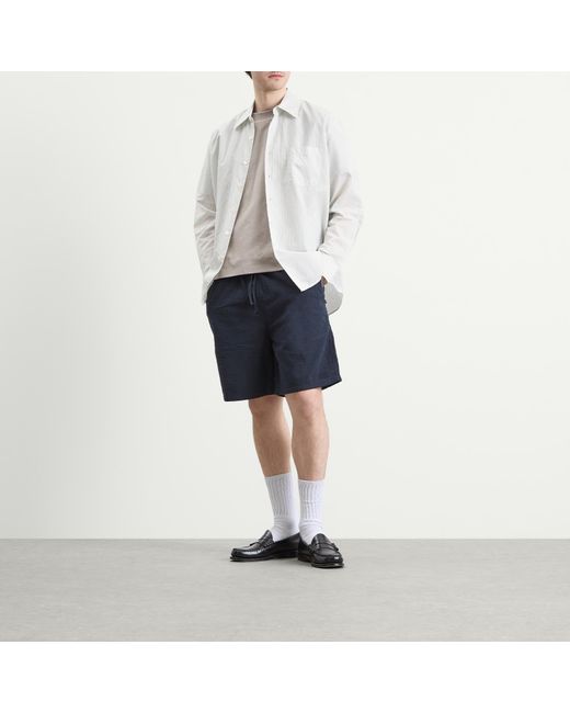 Forét Blue Hush Seersucker Shorts for men