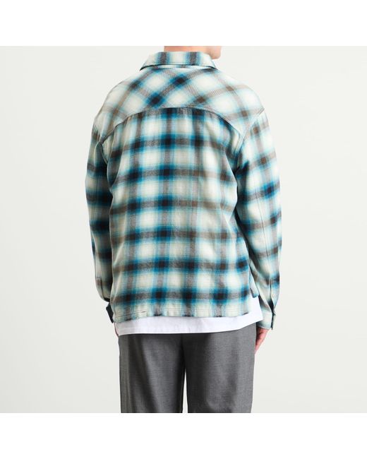 Represent Green Sun Bleached Flannel Shirt for men