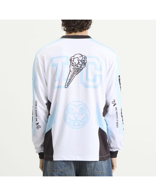 ICECREAM Blue Motorcycle L/S T-Shirt for men