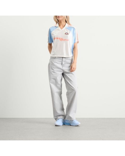 Adidas Blue X Miaou Football Cropped Top