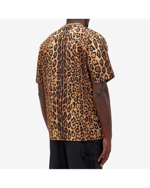 Dolce & Gabbana Brown Leopard Print T-Shirt for men