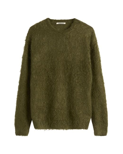 Auralee Green Mohair Knit Pullover