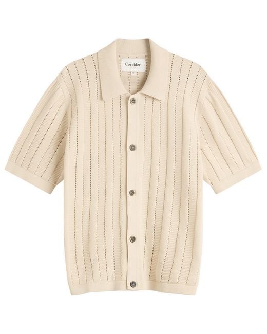 Corridor NYC Natural Acid Wash Knit Shirt for men