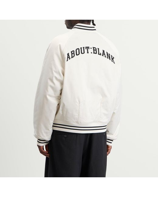 About Blank White Reversible Satin Jacket for men