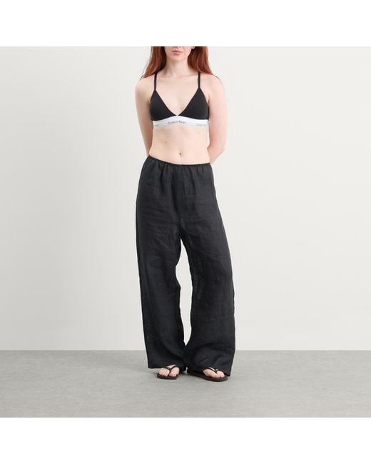 Calvin Klein Black Icon Lightly Lined Triangle Bra