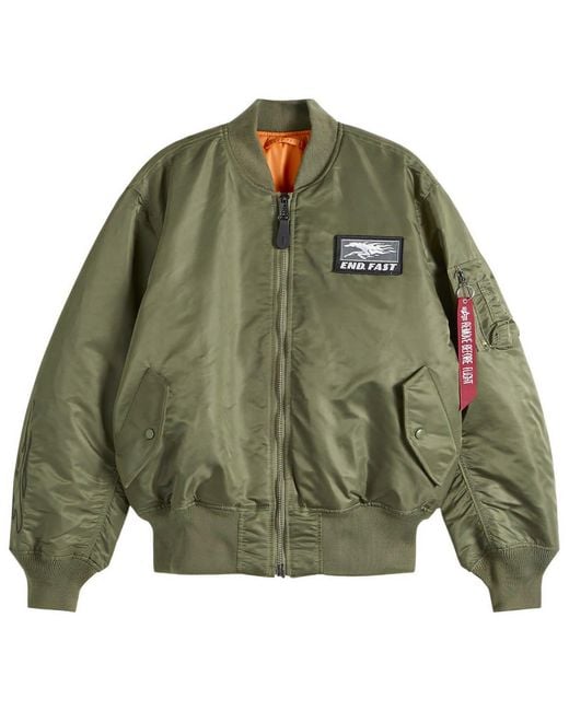 Alpha Industries Green End. X Ma-1 Bomber Jacket