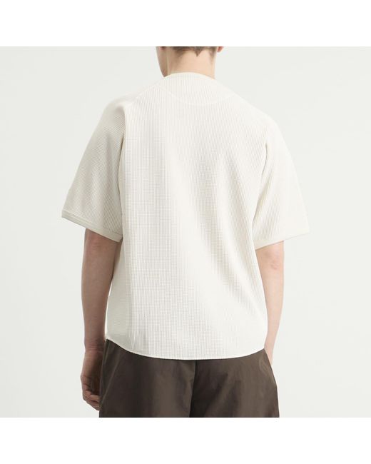 Goldwin White Waffle Light T-Shirt for men