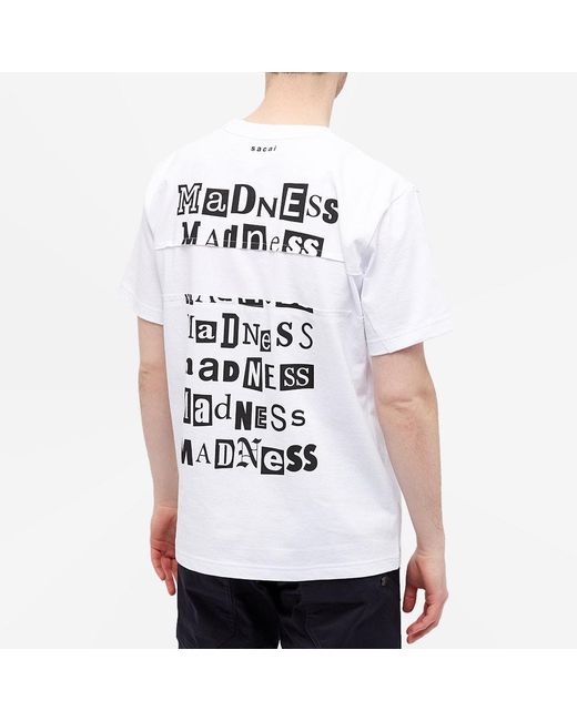 Sacai Archive Mix T-shirt in White for Men | Lyst UK