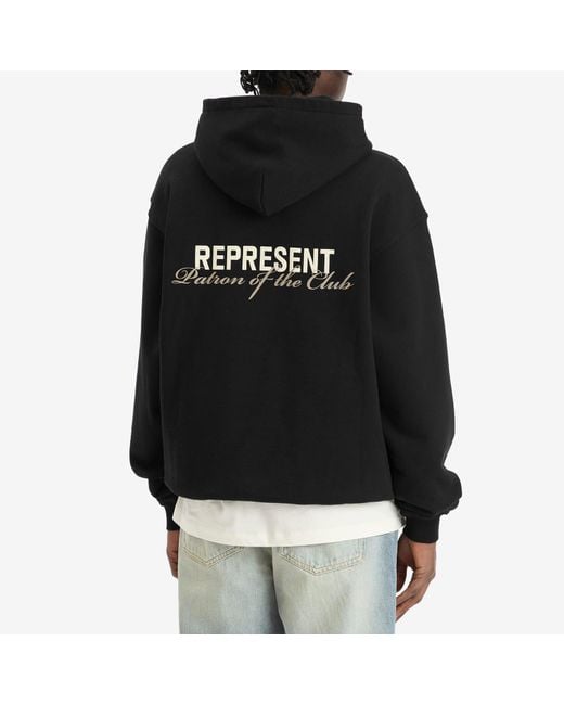 Represent Black Patron Of The Club Hoodie for men