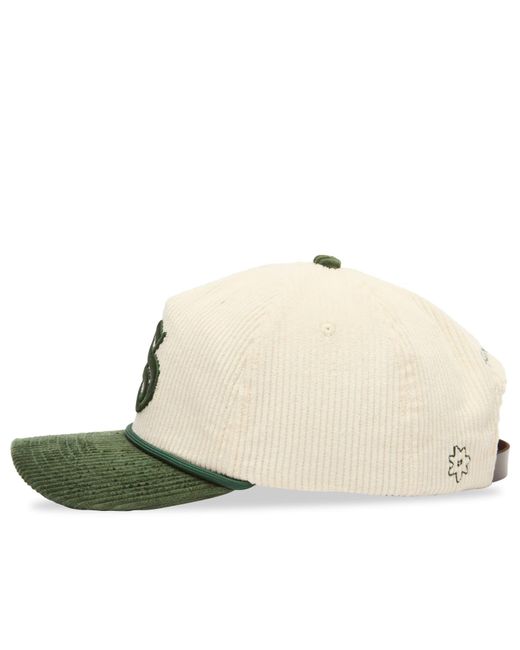 Sundays Green Two Tone Cord Cap for men
