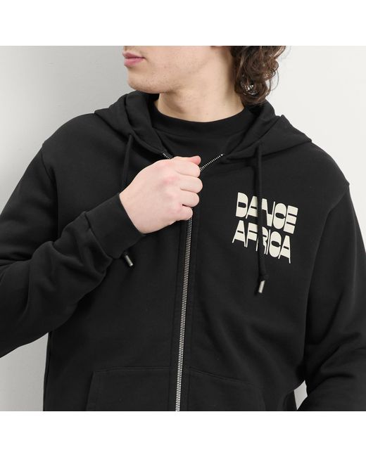 TGB Black Dance Africa Zip Hoodie for men