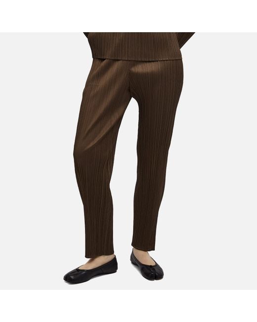Pleats Please Issey Miyake Brown Trousers