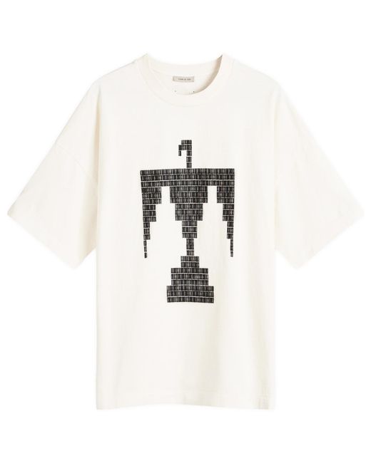 Fear Of God White Short Sleeve Thunderbird Print T-Shirt for men