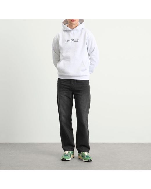 Butter Goods White Radiant Logo Hoodie for men