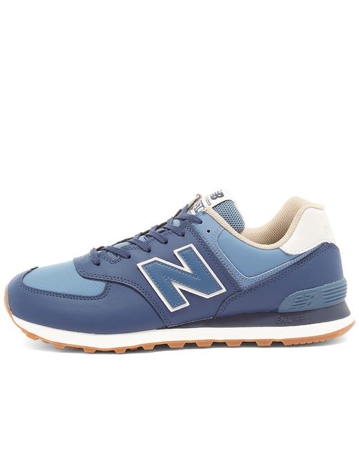 New Balance U574vs2 Vegan Leather Sneakers in Navy (Blue) for Men | Lyst