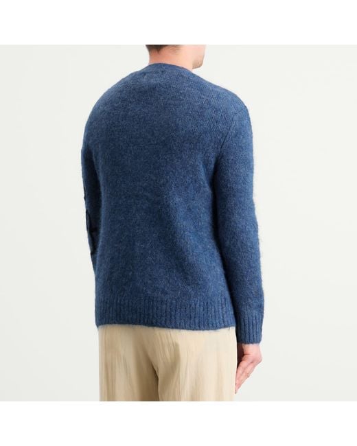 NN07 Blue Kyle Floral Pattern Cardigan for men