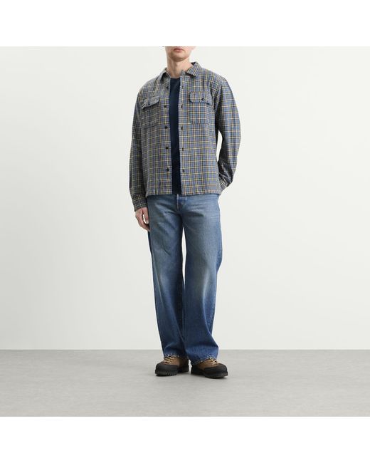 RRL Blue Matlock Check Shirt for men