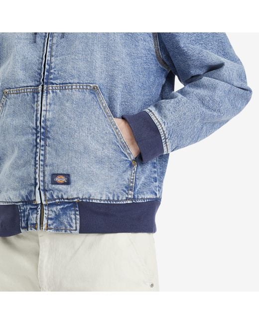 Dickies Blue Hooded Denim Jacket for men