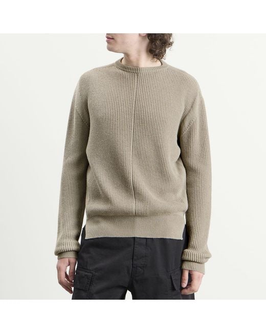 Rick Owens Gray Fisherman Round Neck Jumper for men