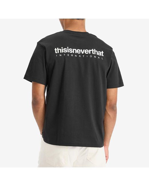 Thisisneverthat Black Intl. Logo T-Shirt for men