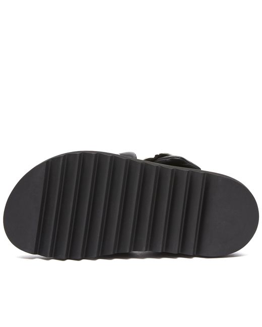 Toga Black Platform Padded Slider Sandals