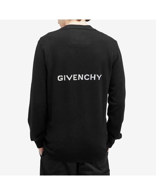 Givenchy Black Archetype Logo Cardigan for men