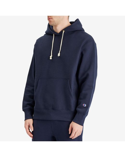Champion Blue Reverse Weave Fleece Hoodie for men