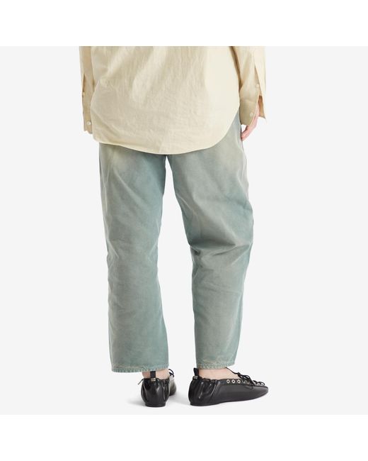 AURALEE Organic Cotton Duck Pants in Green | Lyst