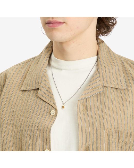 Serge Denimes Metallic Tigers Eye Blush Necklace for men