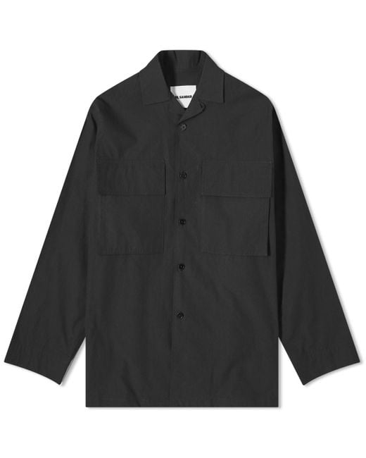 Jil Sander Black Jil Sander Plus Pocket Bowling Shirt for men