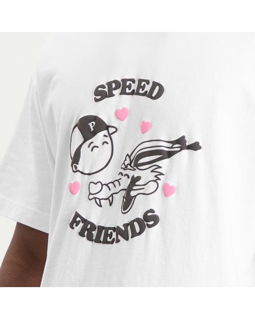 Pawa Speed Sports White Friends T-Shirt for men