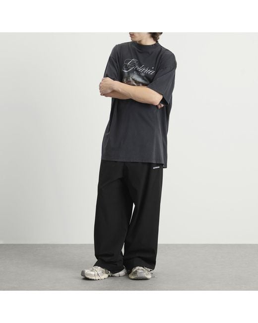 Balenciaga Black Stretch Poly Tracksuit Pants for men