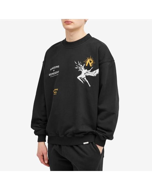 Represent Black Icarus Sweatshirt for men