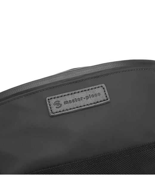 Master Piece Black Slick Waist Bag for men