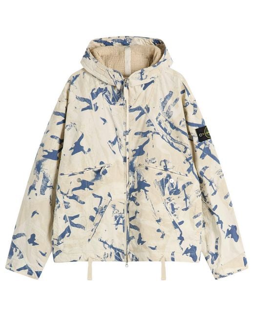 Stone Island Multicolor Scan Camo Stretch Ripstop-Ovd Short Parka for men