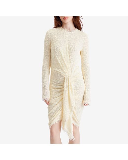 Isabel Marant Natural Ophelie Knitted Wrap Detail Dress