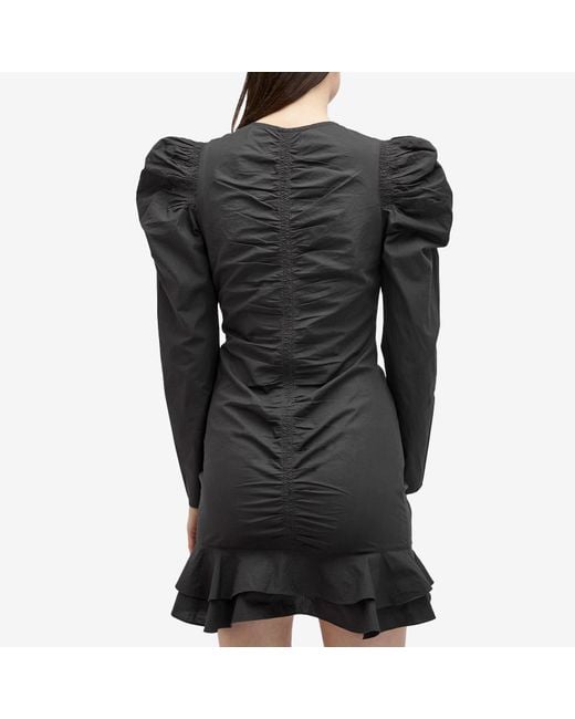 Isabel Marant Black Briali Shirred Mini Dress