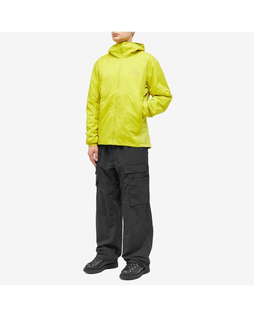 Arc'teryx Yellow Atom Hoodie Jacket for men