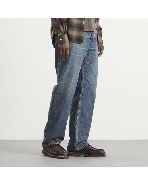 Nudie Jeans Blue Tuff Tony Wide Leg Jeans for men