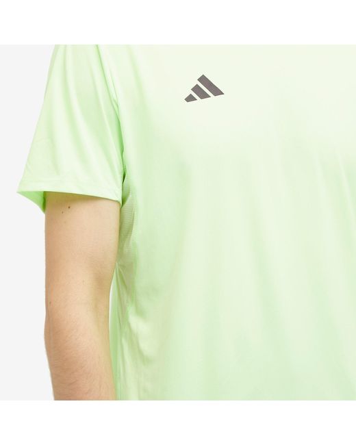 Adidas Originals Green Adidas Adizero Running T-Shirt for men