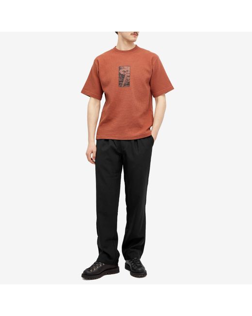 GR10K Orange Heavy Waffle T-Shirt for men