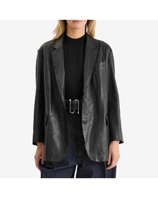 Weekend by Maxmara Black Marat Leather Jacket