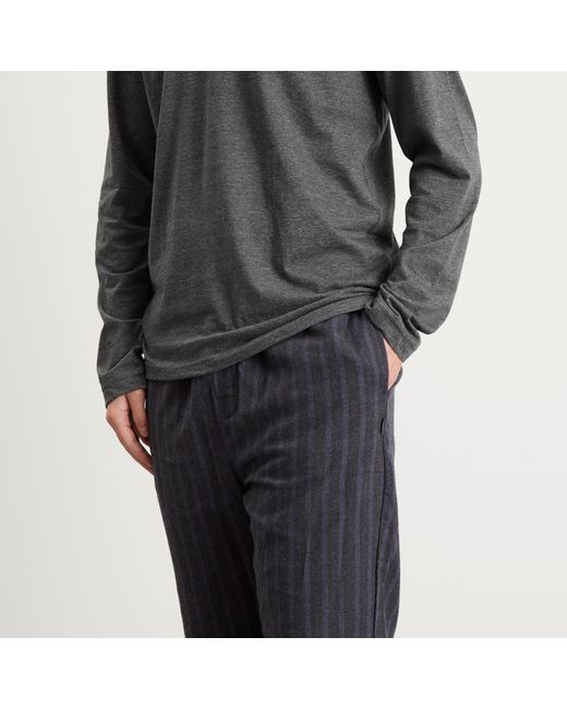 Calvin Klein Gray Flannel Pyjama Set for men