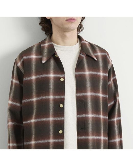 Second/Layer Multicolor Second Layer Logan Ombre Long Sleeve Check Shirt for men